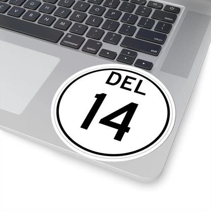 Delaware 14 1964 (Delaware) (Road Sign) STICKER Vinyl Kiss-Cut Decal - The Sticker Space