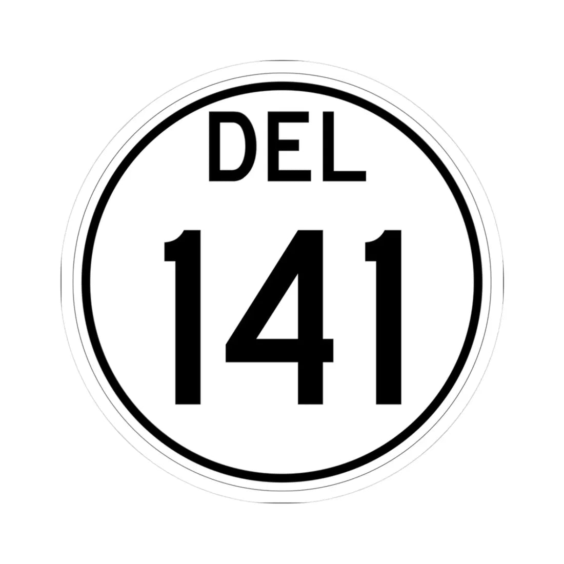 Delaware 141 1964 (Delaware) (Road Sign) STICKER Vinyl Kiss-Cut Decal 3 Inch White - The Sticker Space