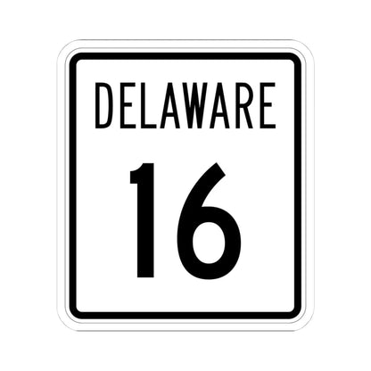 Delaware 16 1955 (Delaware) (Road Sign) STICKER Vinyl Kiss-Cut Decal 4 Inch White - The Sticker Space
