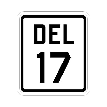 Delaware 17 1926 (Delaware) (Road Sign) STICKER Vinyl Kiss-Cut Decal 3 Inch White - The Sticker Space