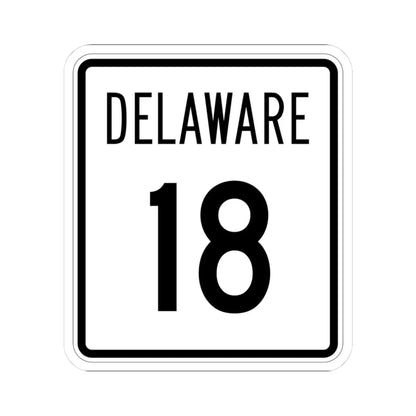 Delaware 18 1955 (Delaware) (Road Sign) STICKER Vinyl Kiss-Cut Decal 3 Inch White - The Sticker Space