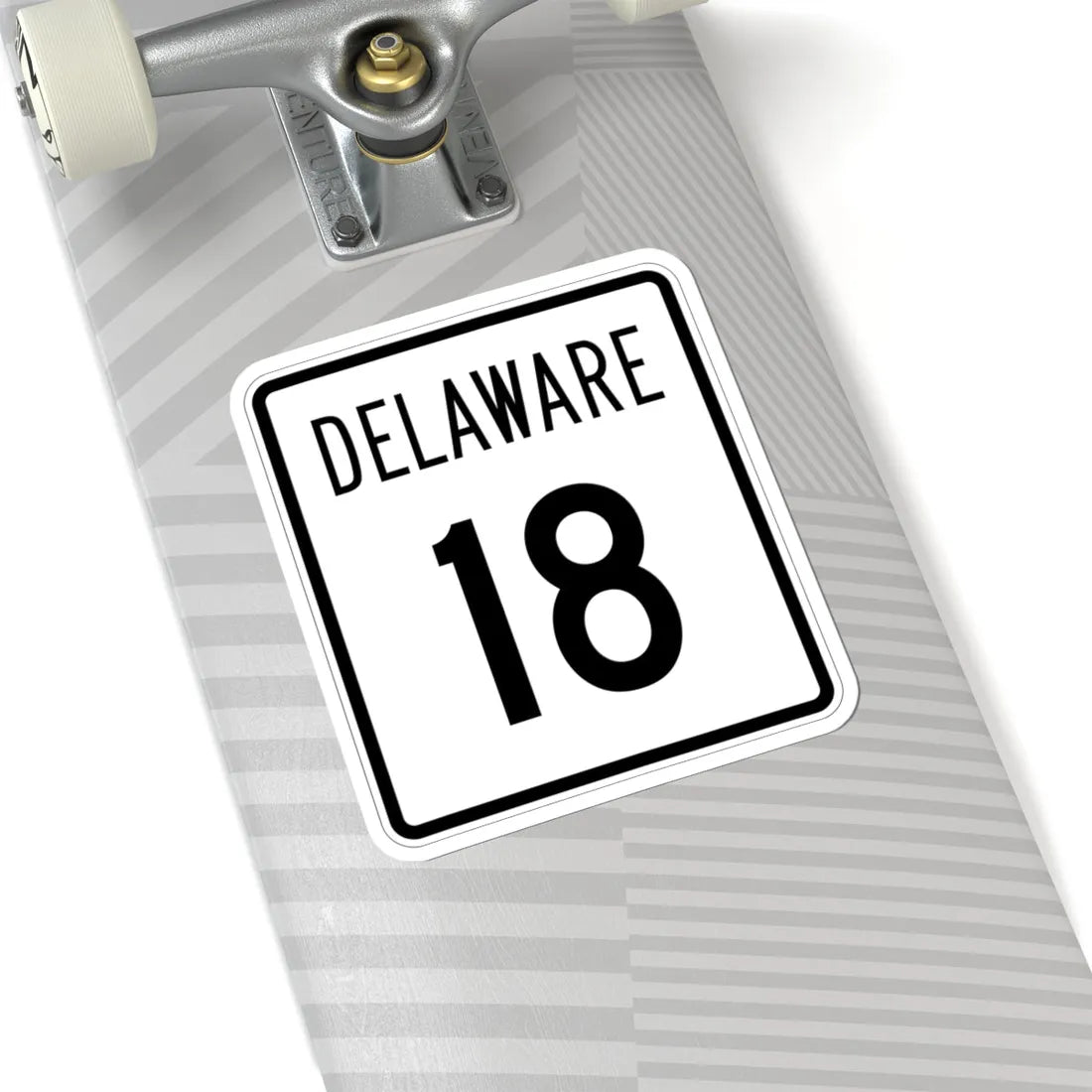 Delaware 18 1955 (Delaware) (Road Sign) STICKER Vinyl Kiss-Cut Decal - The Sticker Space