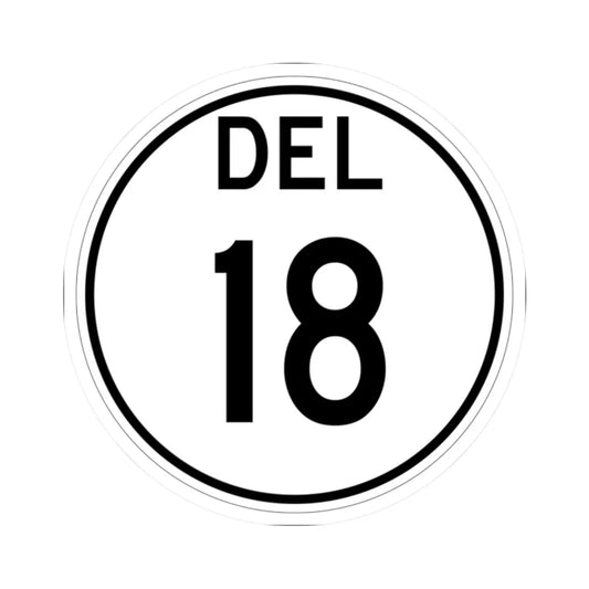 Delaware 18 1964 (Delaware) (Road Sign) STICKER Vinyl Kiss-Cut Decal 2 Inch White - The Sticker Space