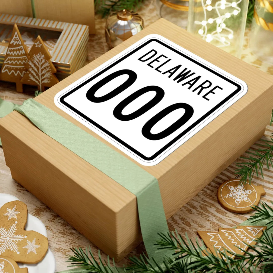 Delaware 1955 template (Delaware) (Road Sign) STICKER Vinyl Kiss-Cut Decal - The Sticker Space