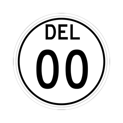 Delaware 1964 template (Delaware) (Road Sign) STICKER Vinyl Kiss-Cut Decal 6 Inch White - The Sticker Space