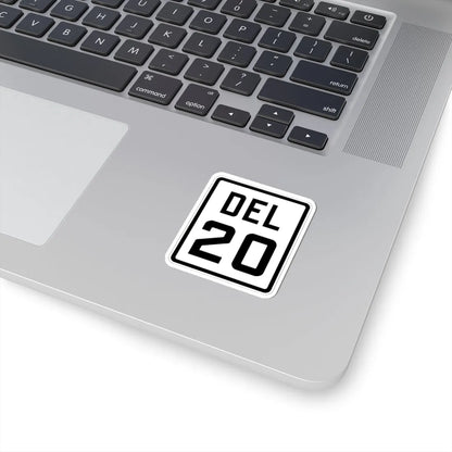 Delaware 20 1926 (Delaware) (Road Sign) STICKER Vinyl Kiss-Cut Decal - The Sticker Space