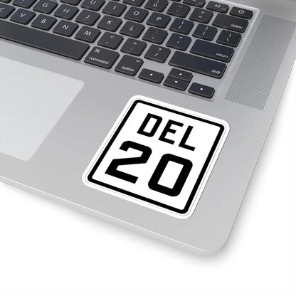 Delaware 20 1926 (Delaware) (Road Sign) STICKER Vinyl Kiss-Cut Decal - The Sticker Space