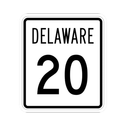 Delaware 20 1955 (Delaware) (Road Sign) STICKER Vinyl Kiss-Cut Decal 2 Inch White - The Sticker Space