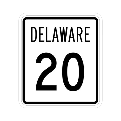 Delaware 20 1955 (Delaware) (Road Sign) STICKER Vinyl Kiss-Cut Decal 4 Inch White - The Sticker Space