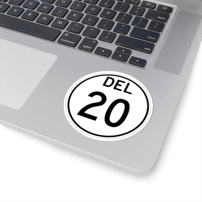 Delaware 20 1964 (Delaware) (Road Sign) STICKER Vinyl Kiss-Cut Decal - The Sticker Space