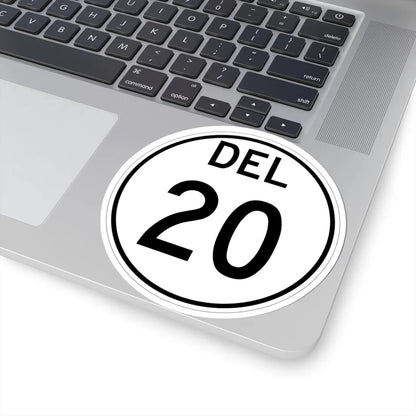 Delaware 20 1964 (Delaware) (Road Sign) STICKER Vinyl Kiss-Cut Decal - The Sticker Space