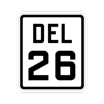 Delaware 26 1926 (Delaware) (Road Sign) STICKER Vinyl Kiss-Cut Decal 3 Inch White - The Sticker Space