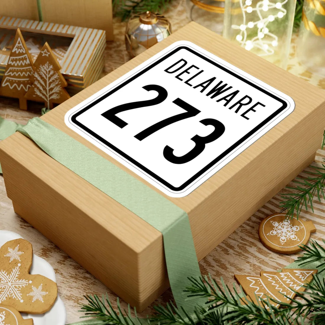 Delaware 273 1955 (Delaware) (Road Sign) STICKER Vinyl Kiss-Cut Decal - The Sticker Space