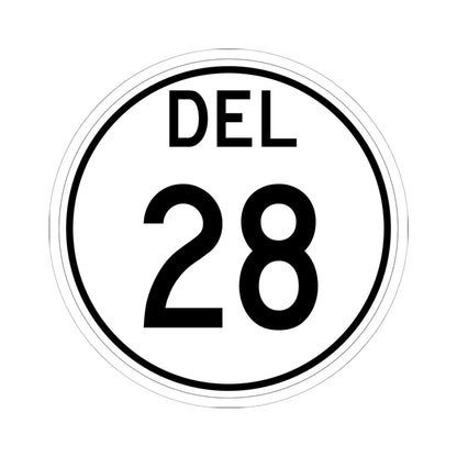 Delaware 28 1964 (Delaware) (Road Sign) STICKER Vinyl Kiss-Cut Decal 6 Inch White - The Sticker Space