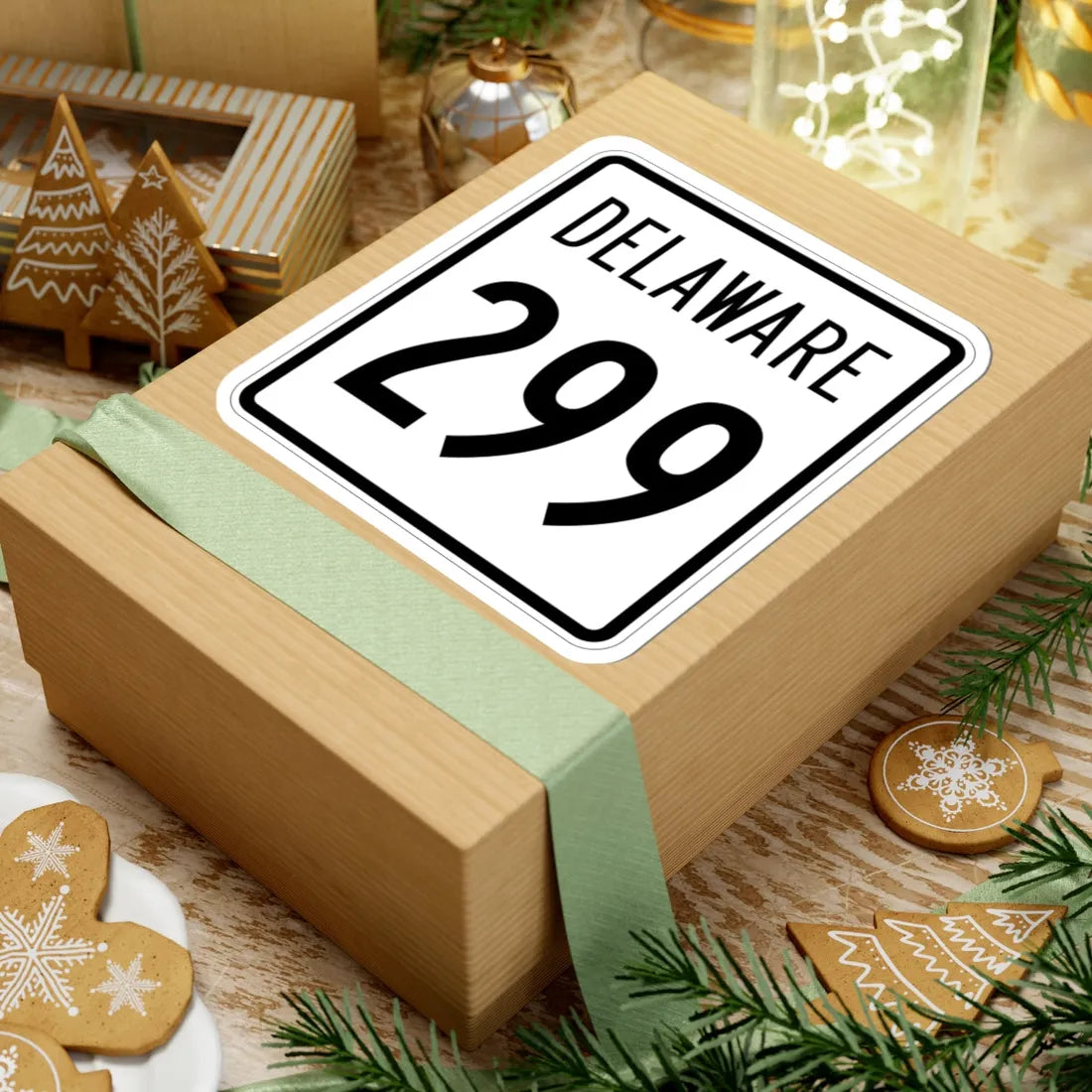 Delaware 299 1955 (Delaware) (Road Sign) STICKER Vinyl Kiss-Cut Decal - The Sticker Space