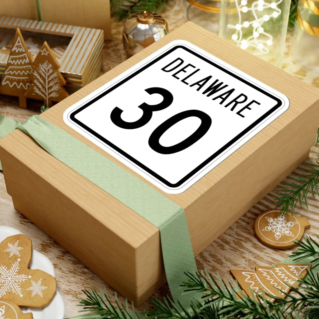 Delaware 30 1955 (Delaware) (Road Sign) STICKER Vinyl Kiss-Cut Decal - The Sticker Space