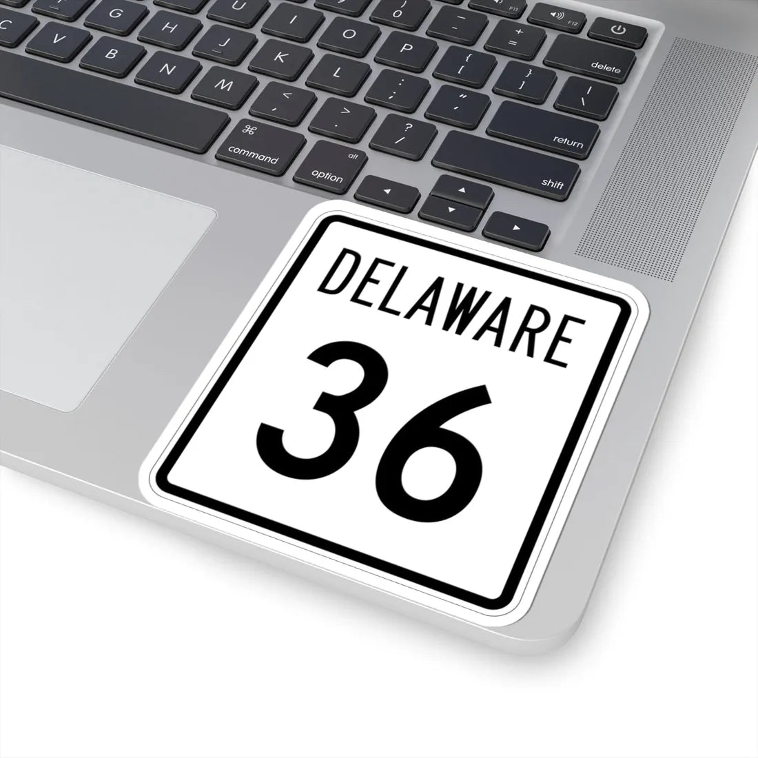 Delaware 36 1955 (Delaware) (Road Sign) STICKER Vinyl Kiss-Cut Decal - The Sticker Space