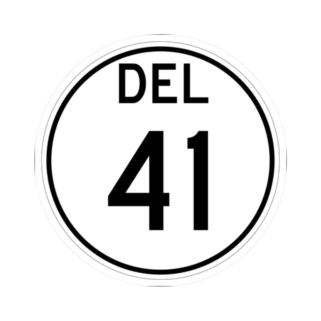 Delaware 41 1964 (Delaware) (Road Sign) STICKER Vinyl Kiss-Cut Decal 2 Inch White - The Sticker Space