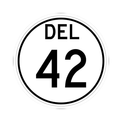 Delaware 42 1964 (Delaware) (Road Sign) STICKER Vinyl Kiss-Cut Decal 2 Inch White - The Sticker Space