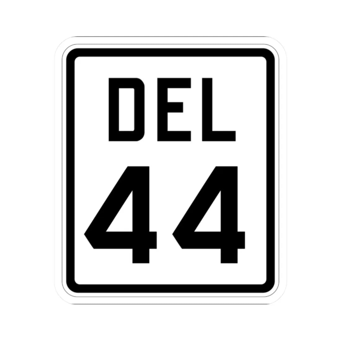 Delaware 44 1926 (Delaware) (Road Sign) STICKER Vinyl Kiss-Cut Decal 2 Inch White - The Sticker Space