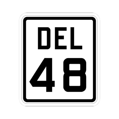 Delaware 48 1926 (Delaware) (Road Sign) STICKER Vinyl Kiss-Cut Decal 3 Inch White - The Sticker Space