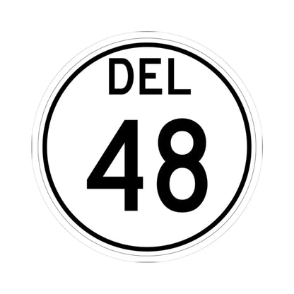 Delaware 48 1964 (Delaware) (Road Sign) STICKER Vinyl Kiss-Cut Decal 3 Inch White - The Sticker Space