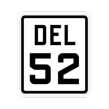 Delaware 52 1926 (Delaware) (Road Sign) STICKER Vinyl Kiss-Cut Decal 3 Inch White - The Sticker Space