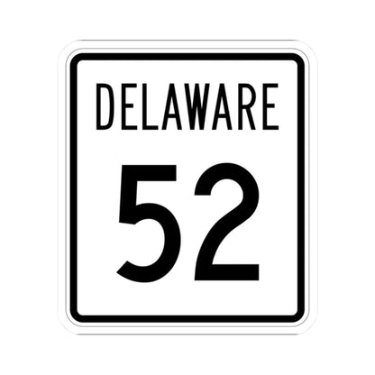 Delaware 52 1955 (Delaware) (Road Sign) STICKER Vinyl Kiss-Cut Decal 2 Inch White - The Sticker Space