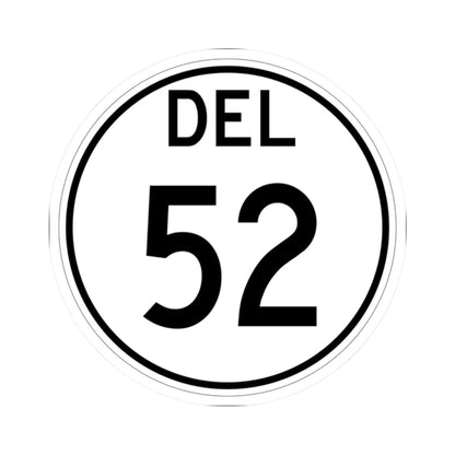 Delaware 52 1964 (Delaware) (Road Sign) STICKER Vinyl Kiss-Cut Decal 2 Inch White - The Sticker Space