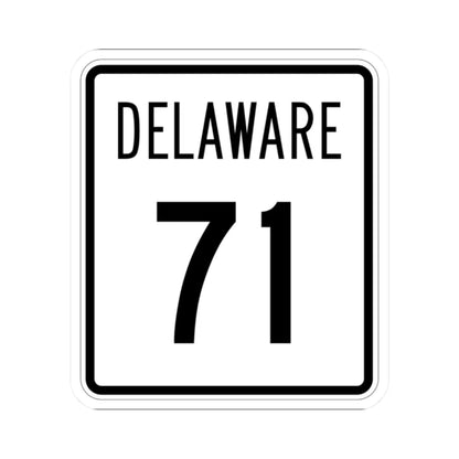 Delaware 71 1955 (Delaware) (Road Sign) STICKER Vinyl Kiss-Cut Decal 2 Inch White - The Sticker Space