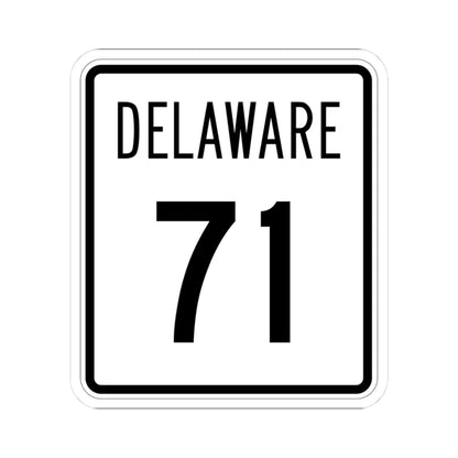 Delaware 71 1955 (Delaware) (Road Sign) STICKER Vinyl Kiss-Cut Decal 3 Inch White - The Sticker Space