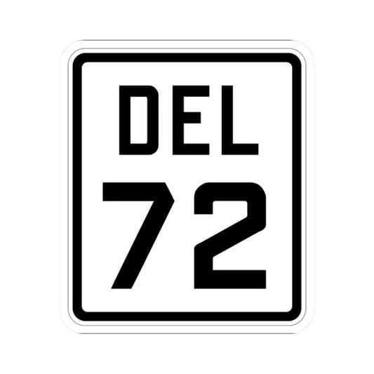 Delaware 72 1926 (Delaware) (Road Sign) STICKER Vinyl Kiss-Cut Decal 2 Inch White - The Sticker Space