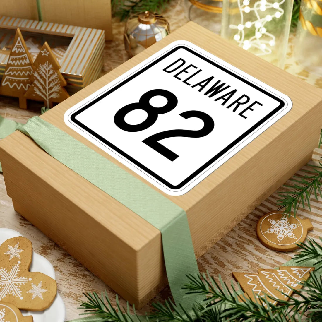 Delaware 82 1955 (Delaware) (Road Sign) STICKER Vinyl Kiss-Cut Decal - The Sticker Space