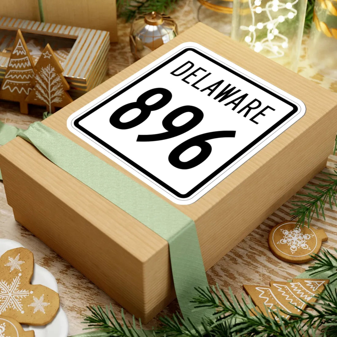 Delaware 896 1955 (Delaware) (Road Sign) STICKER Vinyl Kiss-Cut Decal - The Sticker Space