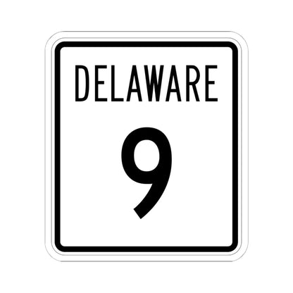 Delaware 9 1955 (Delaware) (Road Sign) STICKER Vinyl Kiss-Cut Decal 6 Inch White - The Sticker Space