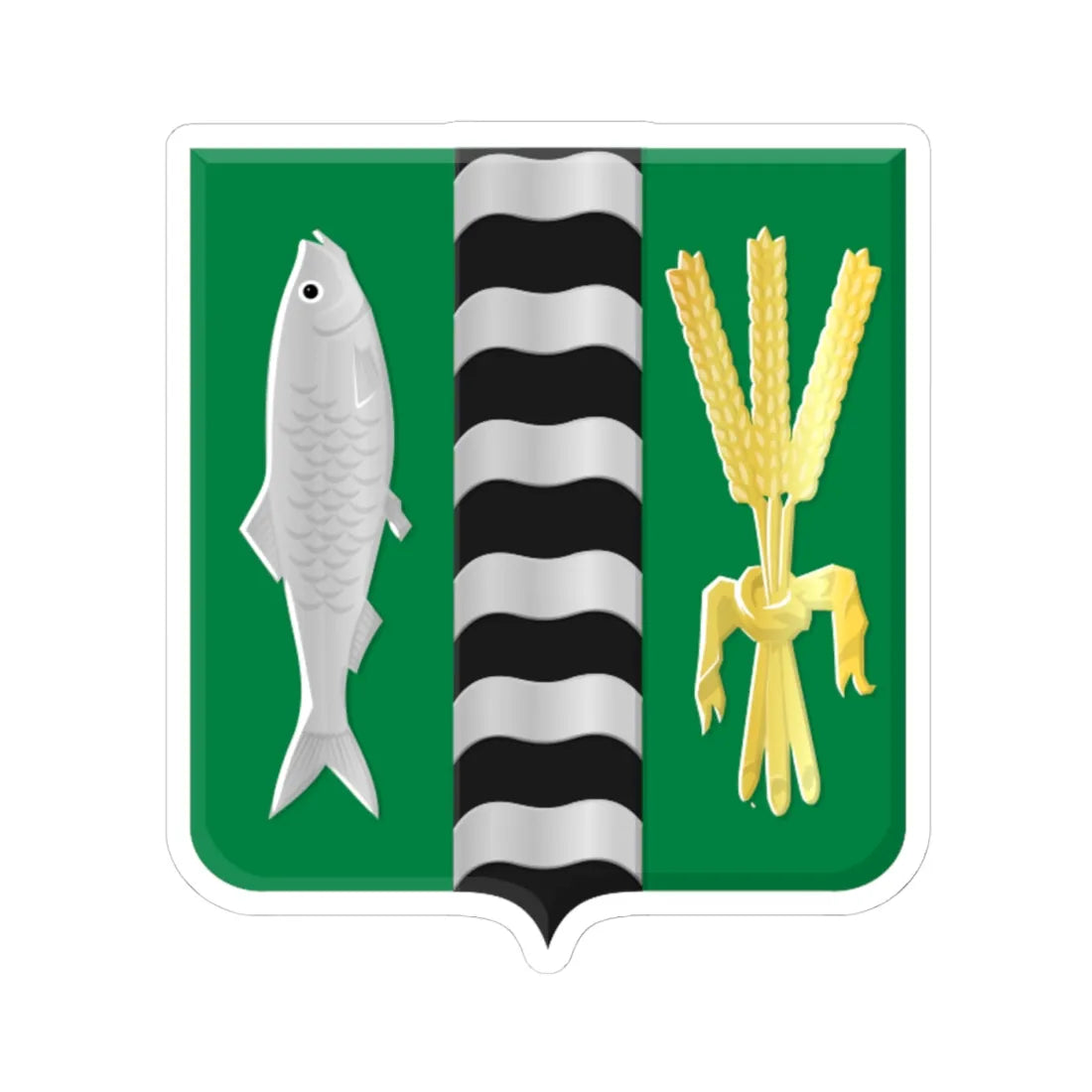 Delfshaven wapen (Netherlands) (Coat of Arms) STICKER Vinyl Kiss-Cut Decal 4 Inch White - The Sticker Space