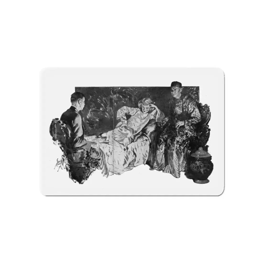 Delightful Si-Si, Liberty magazine, April 11, 1936 (Magazine Illustration) Refrigerator Magnet 3 Inch Die-Cut - The Sticker Space