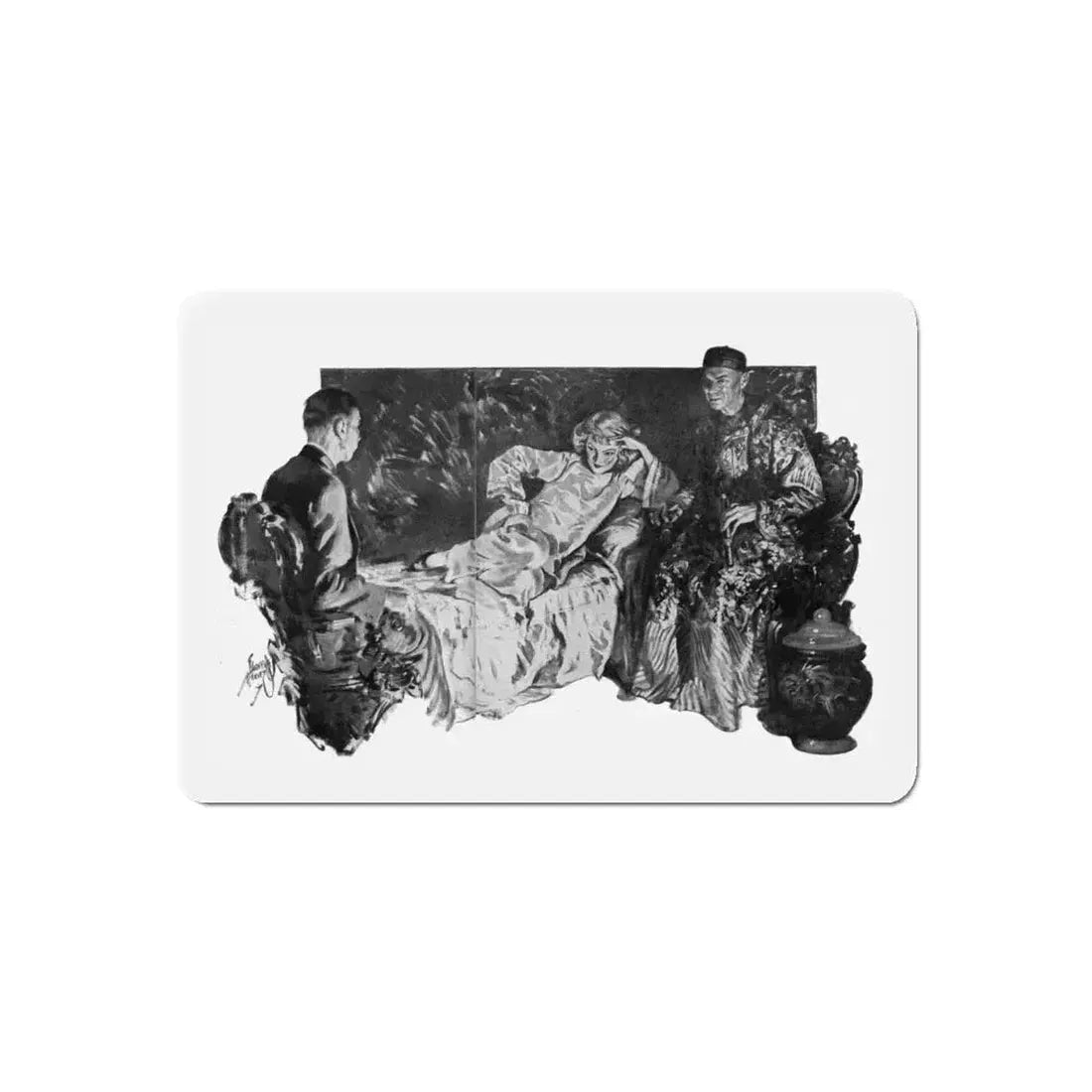 Delightful Si-Si, Liberty magazine, April 11, 1936 (Magazine Illustration) Refrigerator Magnet 5 Inch Die-Cut - The Sticker Space