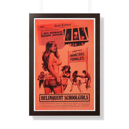 DELINQUENT SCHOOLGIRLS (CARNAL MADNESS) 1975 - Framed Movie Poster-20" x 30"-The Sticker Space