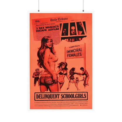 DELINQUENT SCHOOLGIRLS (CARNAL MADNESS) 1975 - Paper Movie Poster 36" x 54" Matte - The Sticker Space