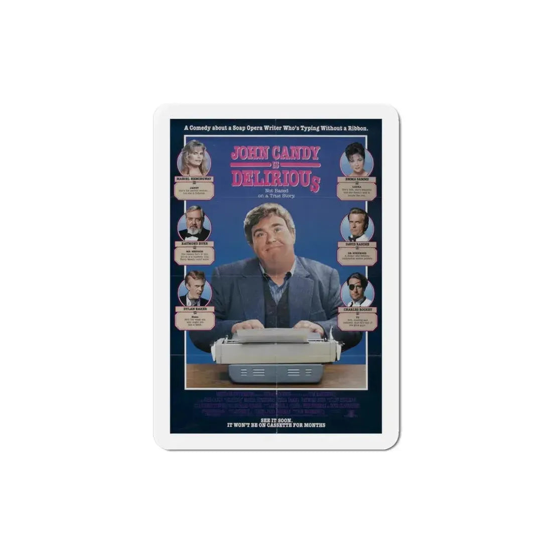 Delirious 1991 Movie Poster Refrigerator Magnet 3 Inch - The Sticker Space