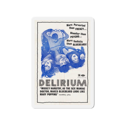 DELIRIUM 1972 Movie Poster - Die-Cut Magnet-3" x 3"-The Sticker Space