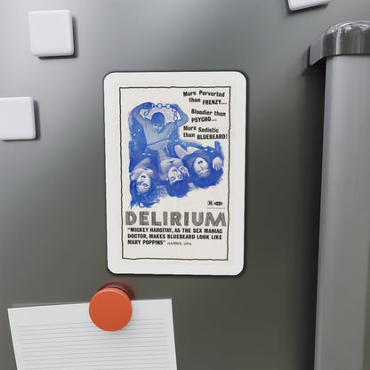 DELIRIUM 1972 Movie Poster - Die-Cut Magnet-The Sticker Space