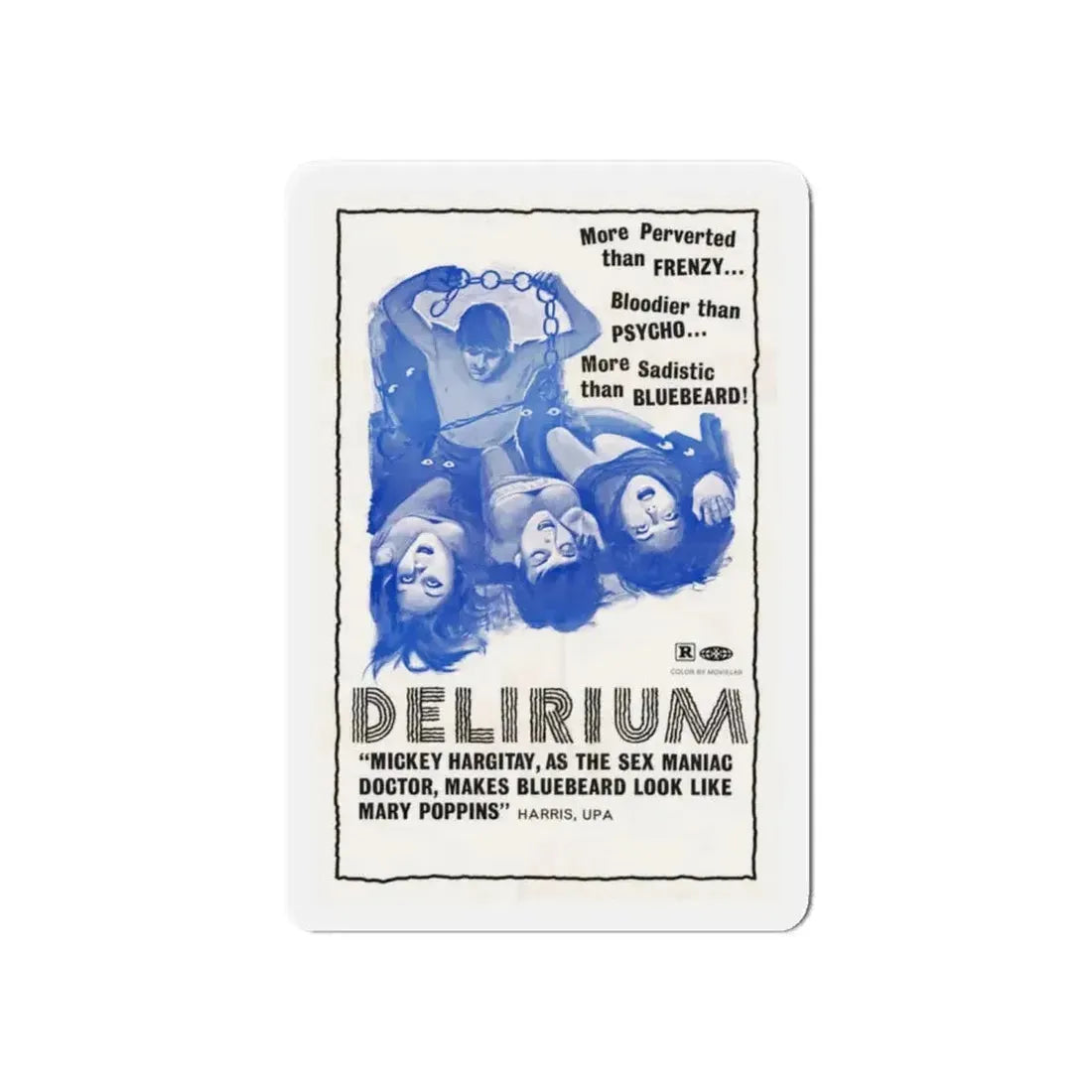 DELIRIUM 1972 Movie Poster - Refrigerator Magnet 6 Inch - The Sticker Space