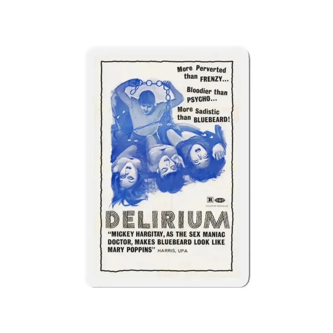 DELIRIUM 1972 Movie Poster - Refrigerator Magnet - The Sticker Space