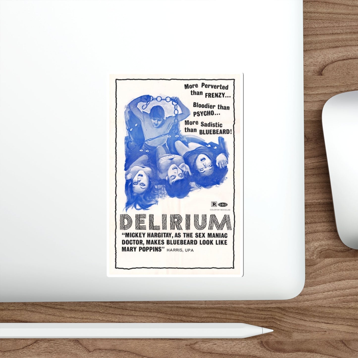 DELIRIUM 1972 Movie Poster STICKER Vinyl Die-Cut Decal-The Sticker Space