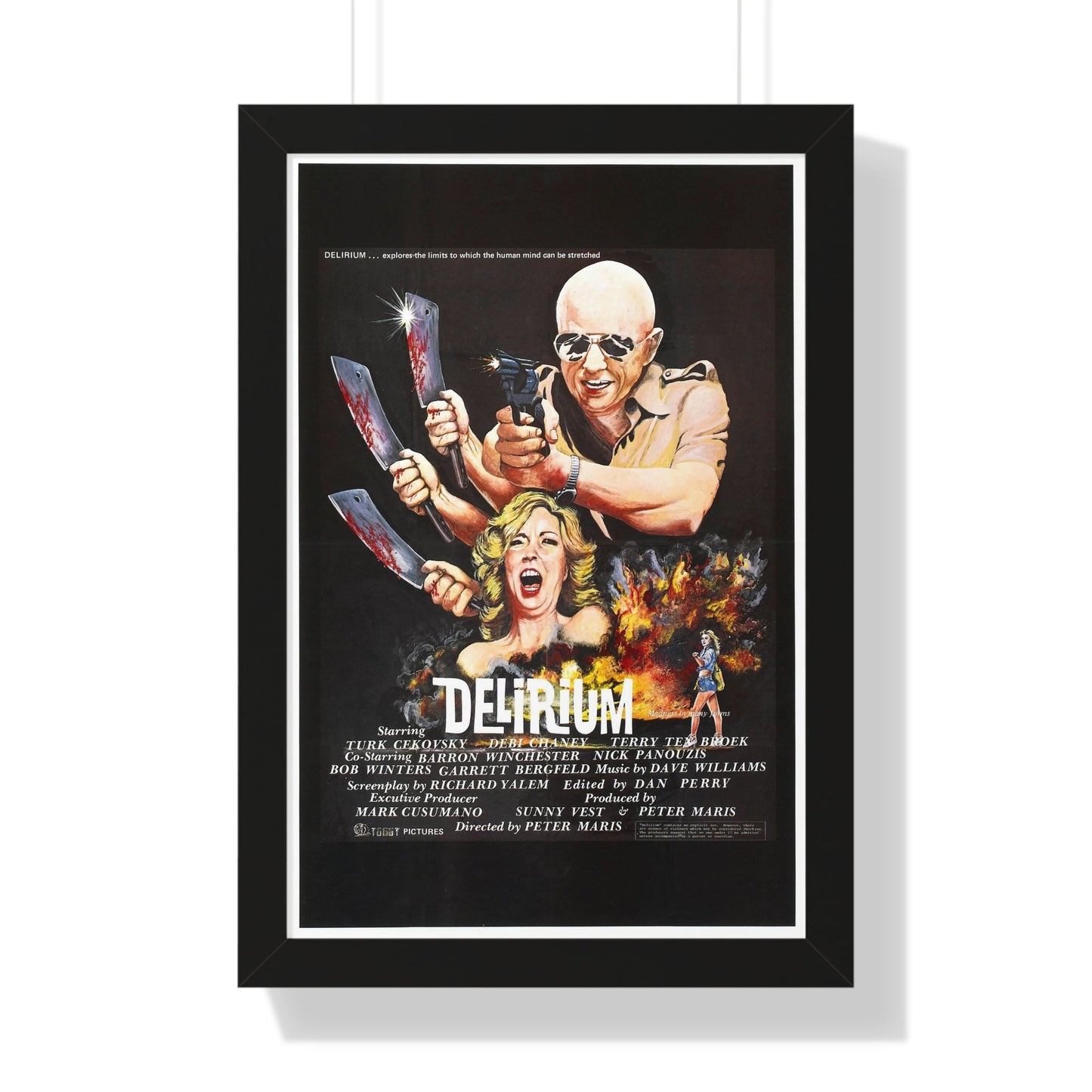 DELIRIUM 1979 - Framed Movie Poster-16″ x 24″-The Sticker Space