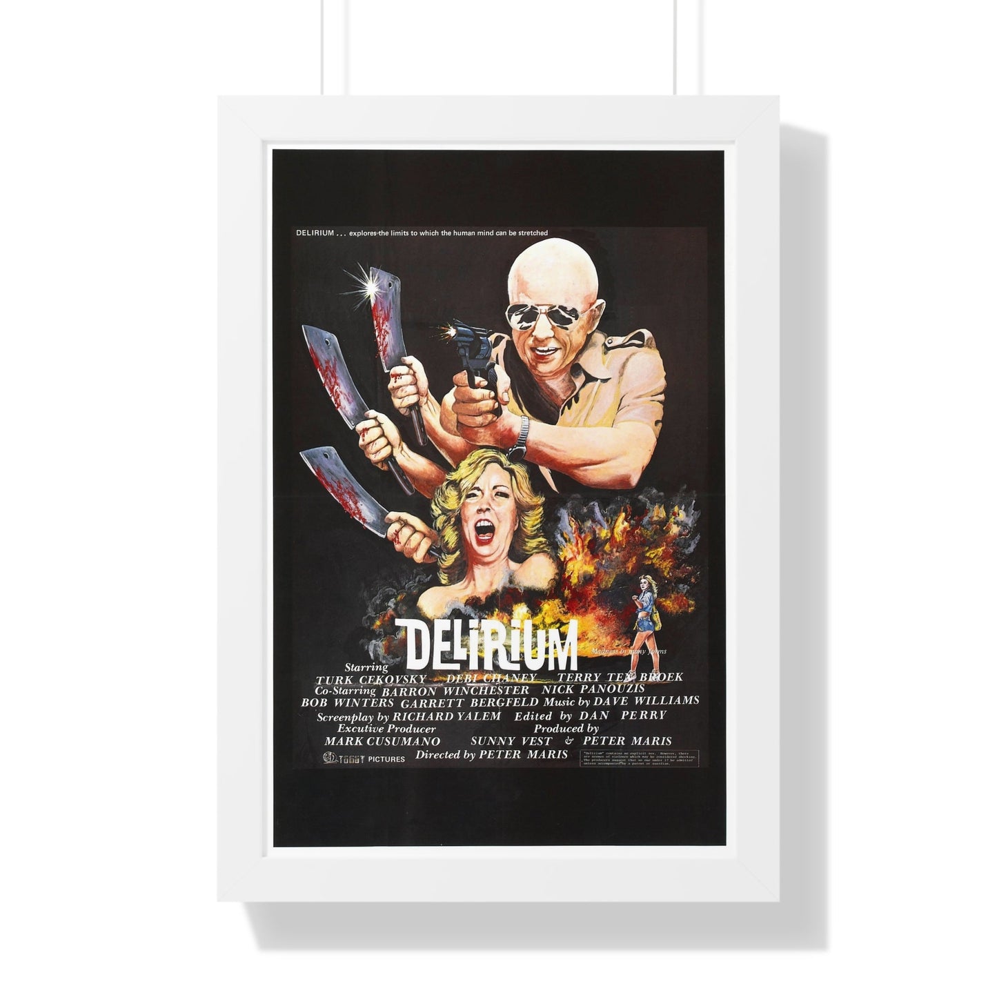 DELIRIUM 1979 - Framed Movie Poster-16″ x 24″-The Sticker Space