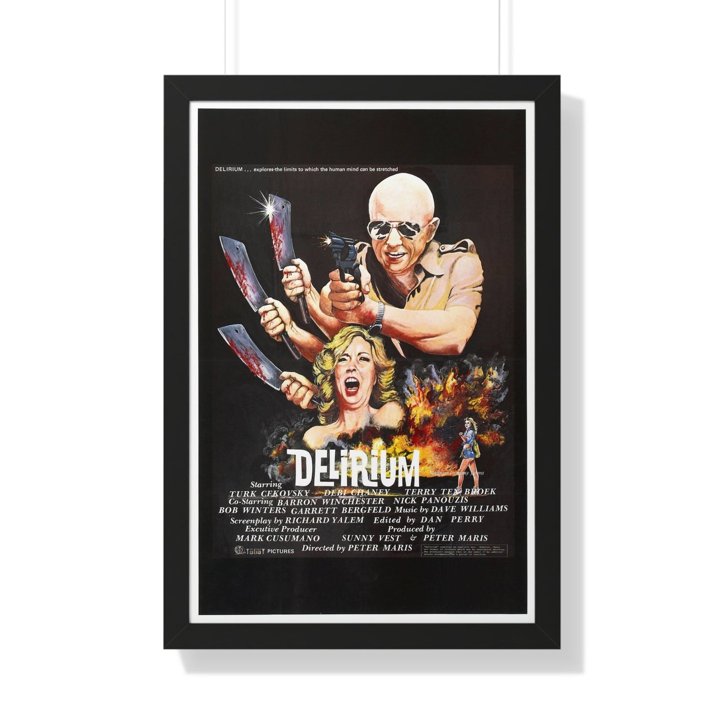 DELIRIUM 1979 - Framed Movie Poster-20" x 30"-The Sticker Space