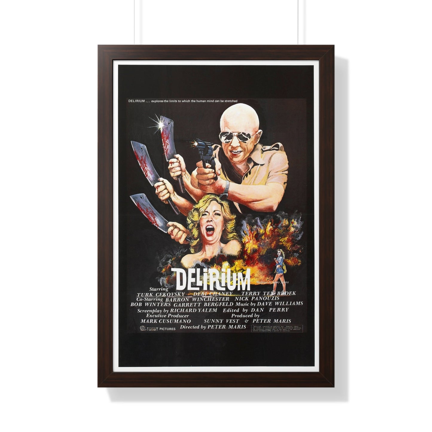 DELIRIUM 1979 - Framed Movie Poster-20" x 30"-The Sticker Space